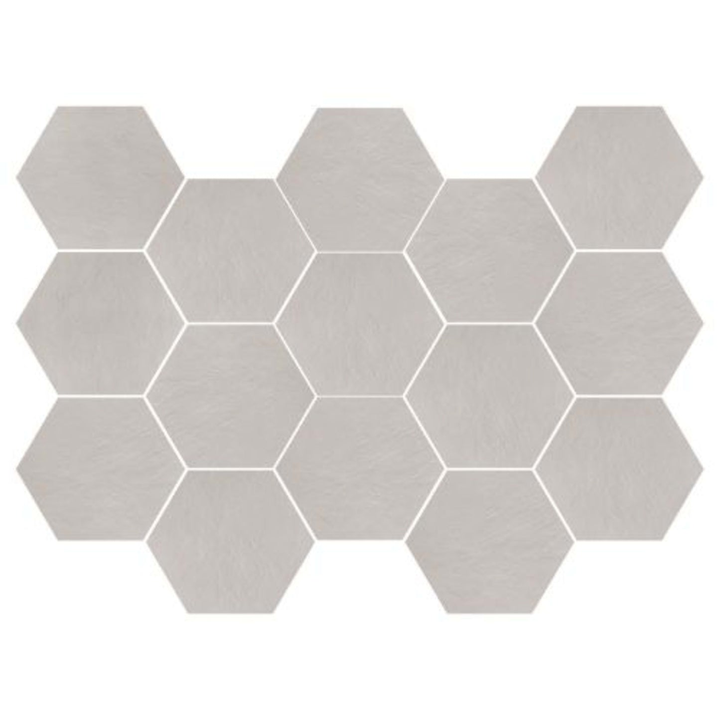 Newton in White Natural - 10x14 Hexagon Tile