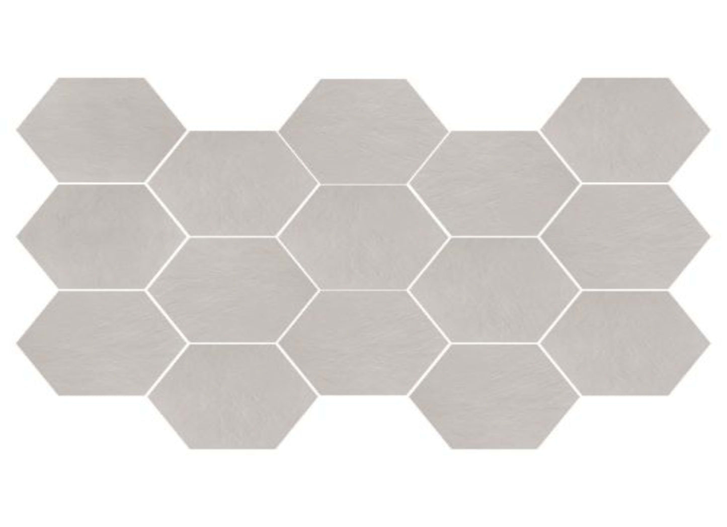 Newton in White Natural - 10x14 Hexagon