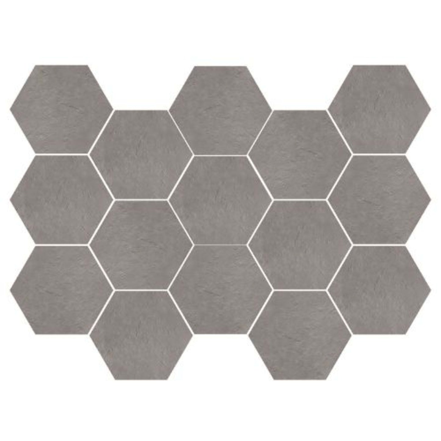 Newton in Silver Natural - 10x14 Hexagon Tile