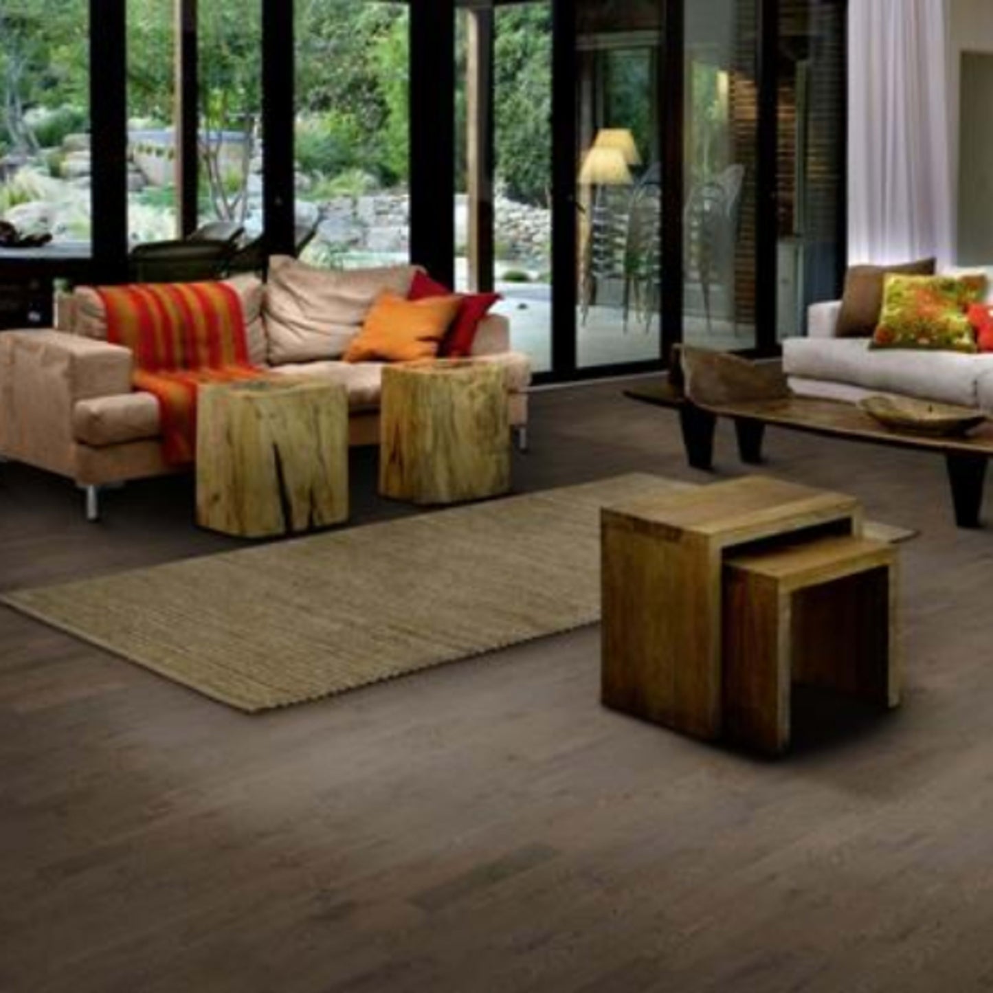 Beyond Retro Collection in Charcoal Light Strip Hardwood