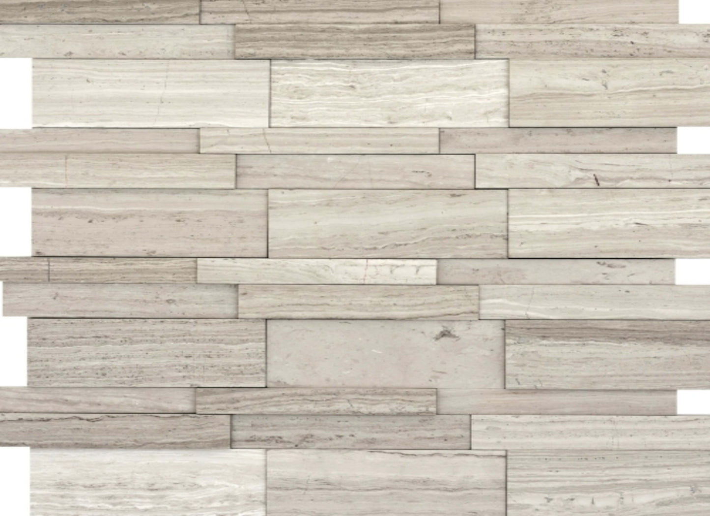 Metro in Cream - 3d Linear Honed