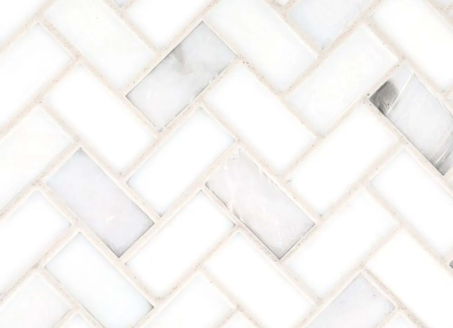 5/8" Herringbone Border Blend Mosaic in Neko