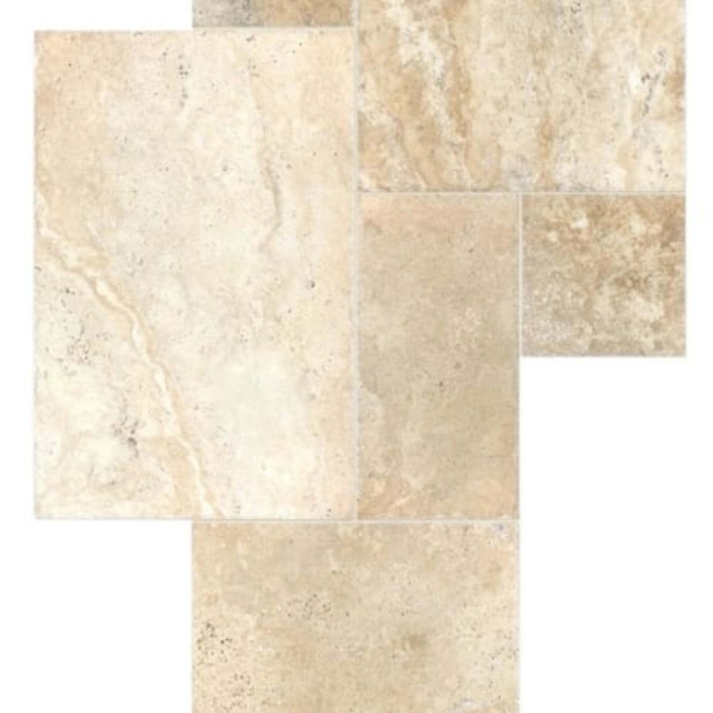 Picasso in Chiseled & Brushed Cobble Stone Pattern Set Natural Stone