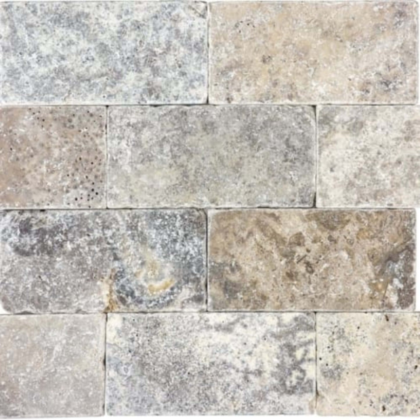 Silver Ash in Tumbled 3x6 Natural Stone