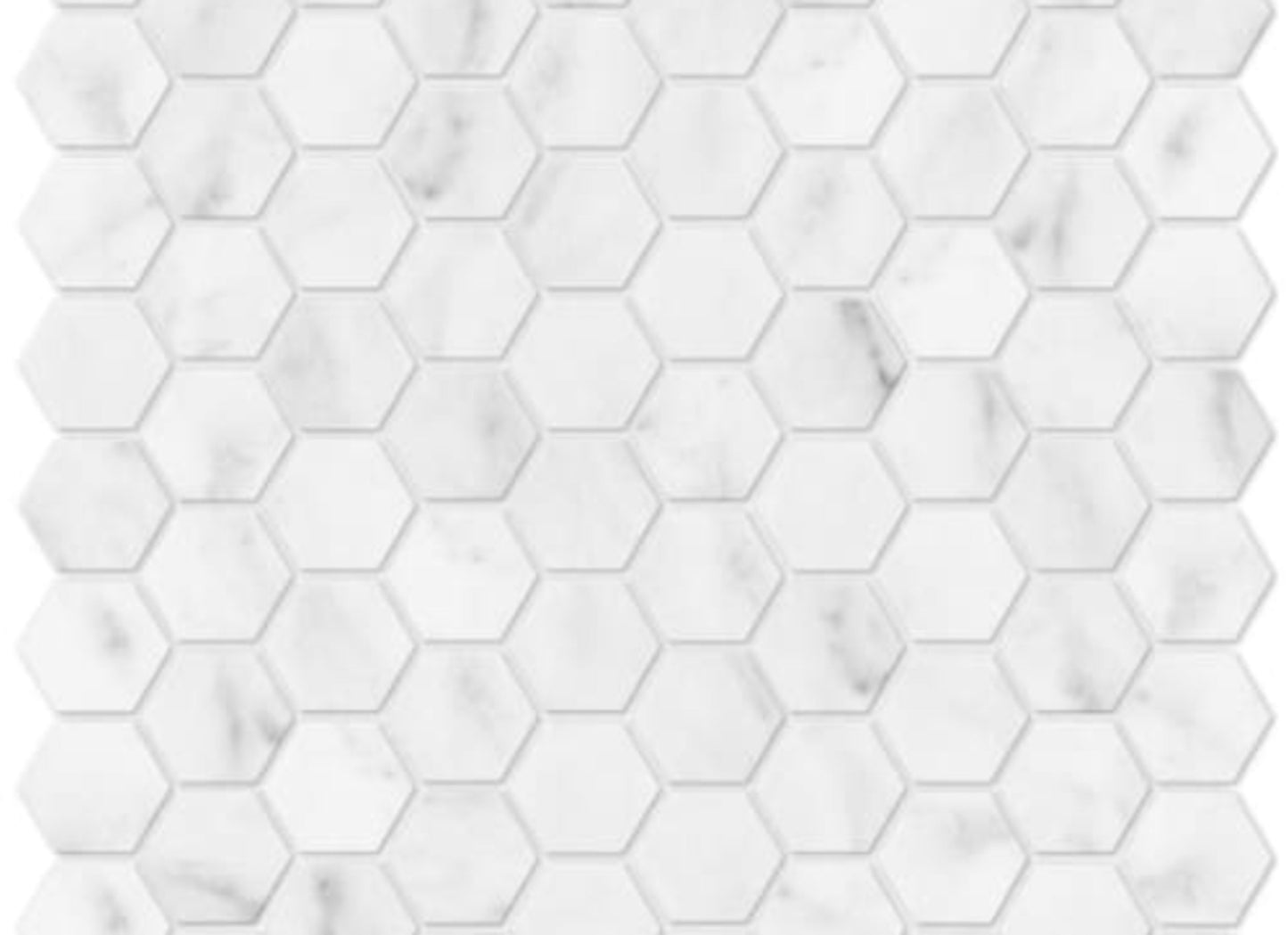 Bianco Venatino in 1.25 In Hexagon Polished