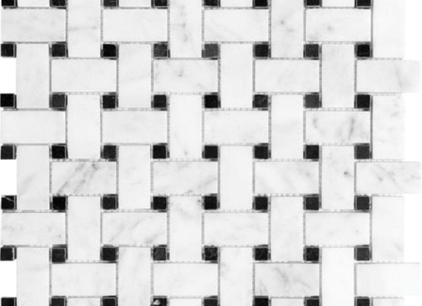 Bianco Venatino in Basketweave Honed