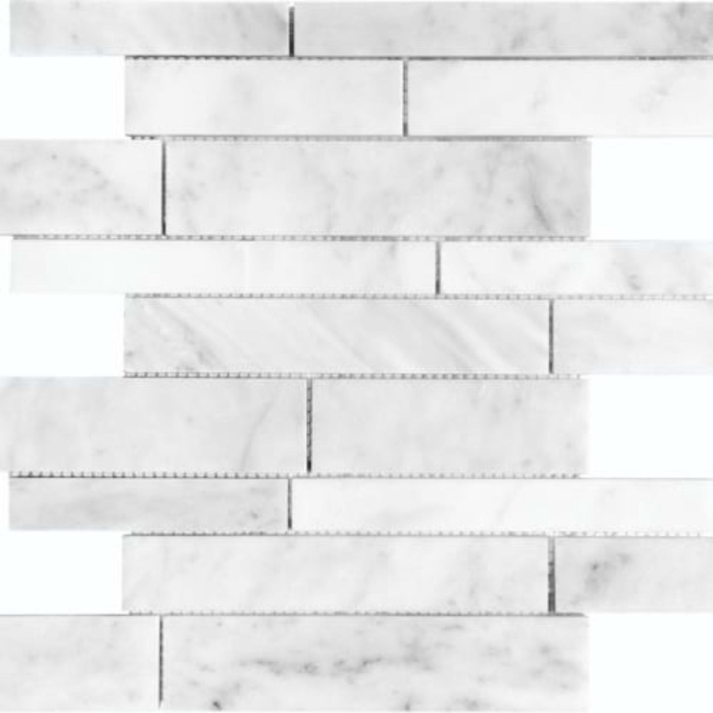 Bianco Venatino in Random Strip Polished Natural Stone