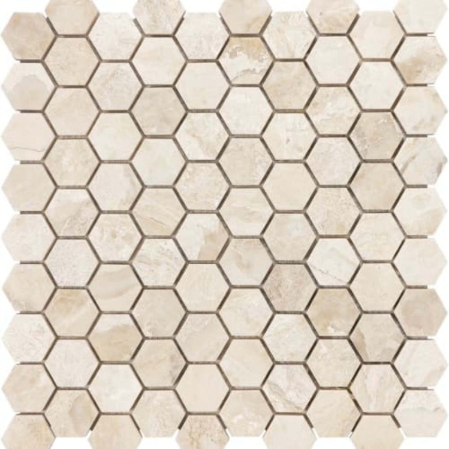 Impero Reale in 1.25 Hexagon Honed Natural Stone