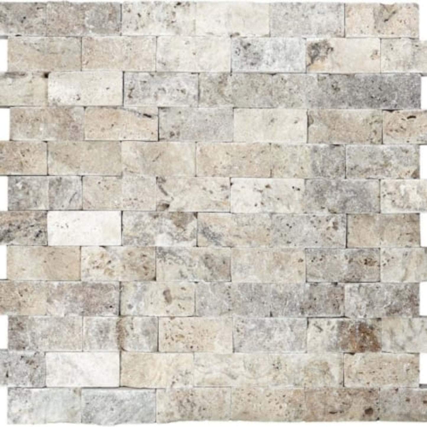 Picasso in 1x2 In Split Face Mosaics Natural Stone