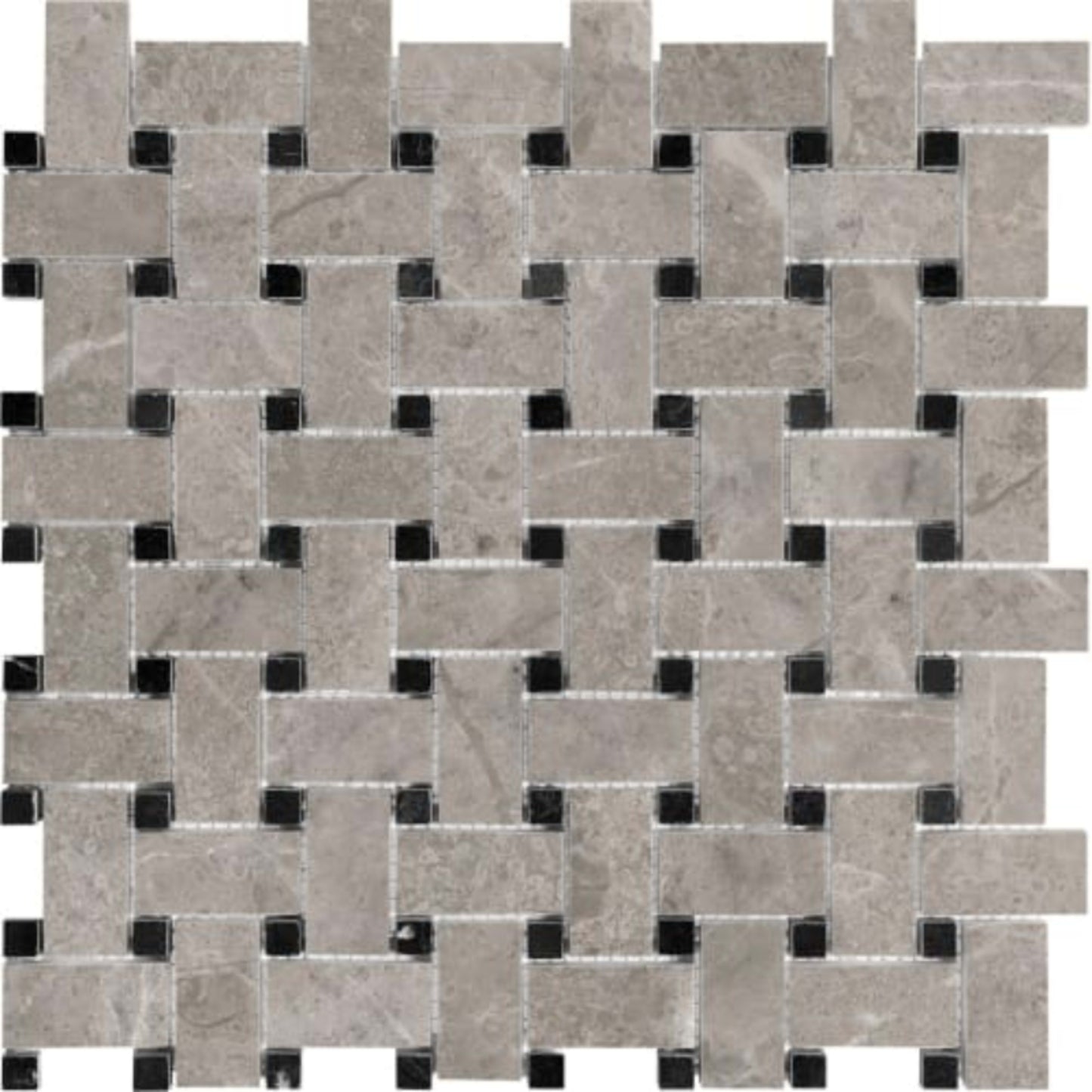 Ritz Gray in Basketweave Honed Natural Stone