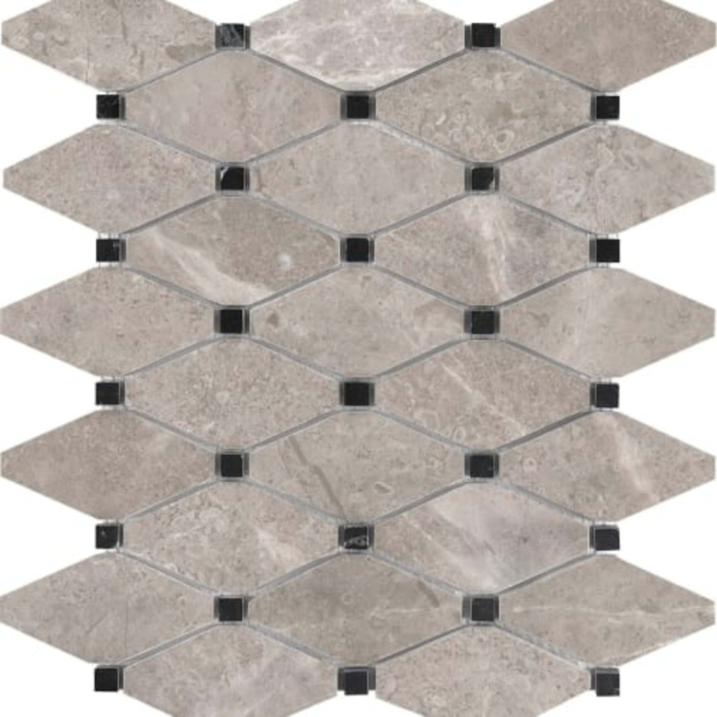 Ritz Gray in Clipped Diamond Polished Natural Stone