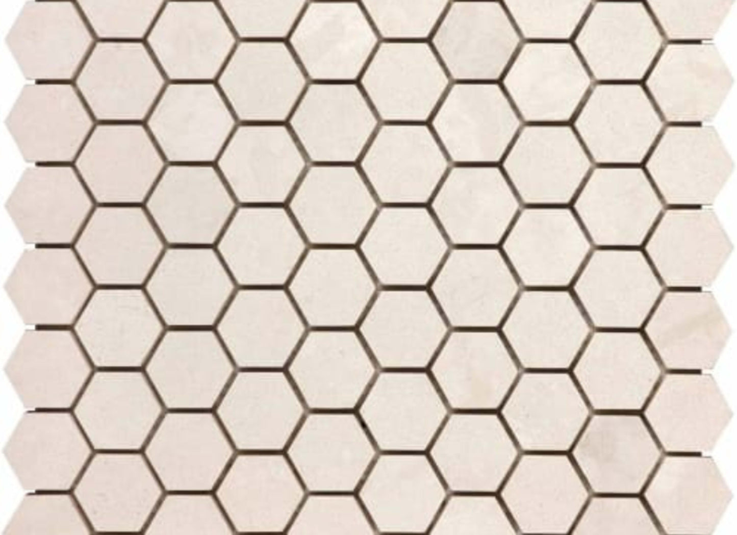 Serene Ivory in 1.25x1.25 In Hexagon Polished