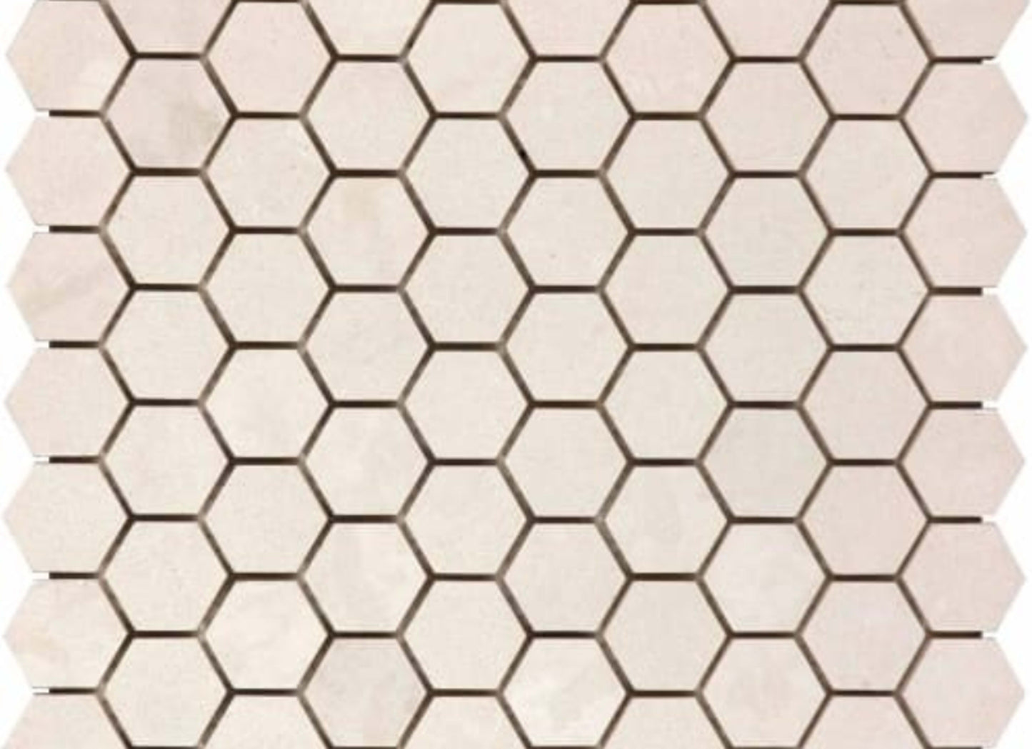 Serene Ivory in 1.25x1.25 In Hexagon Honed