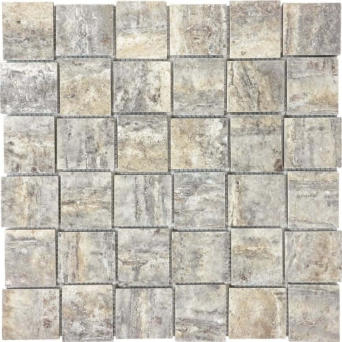 Silver Ash in Basketweave Honed Veincut Natural Stone