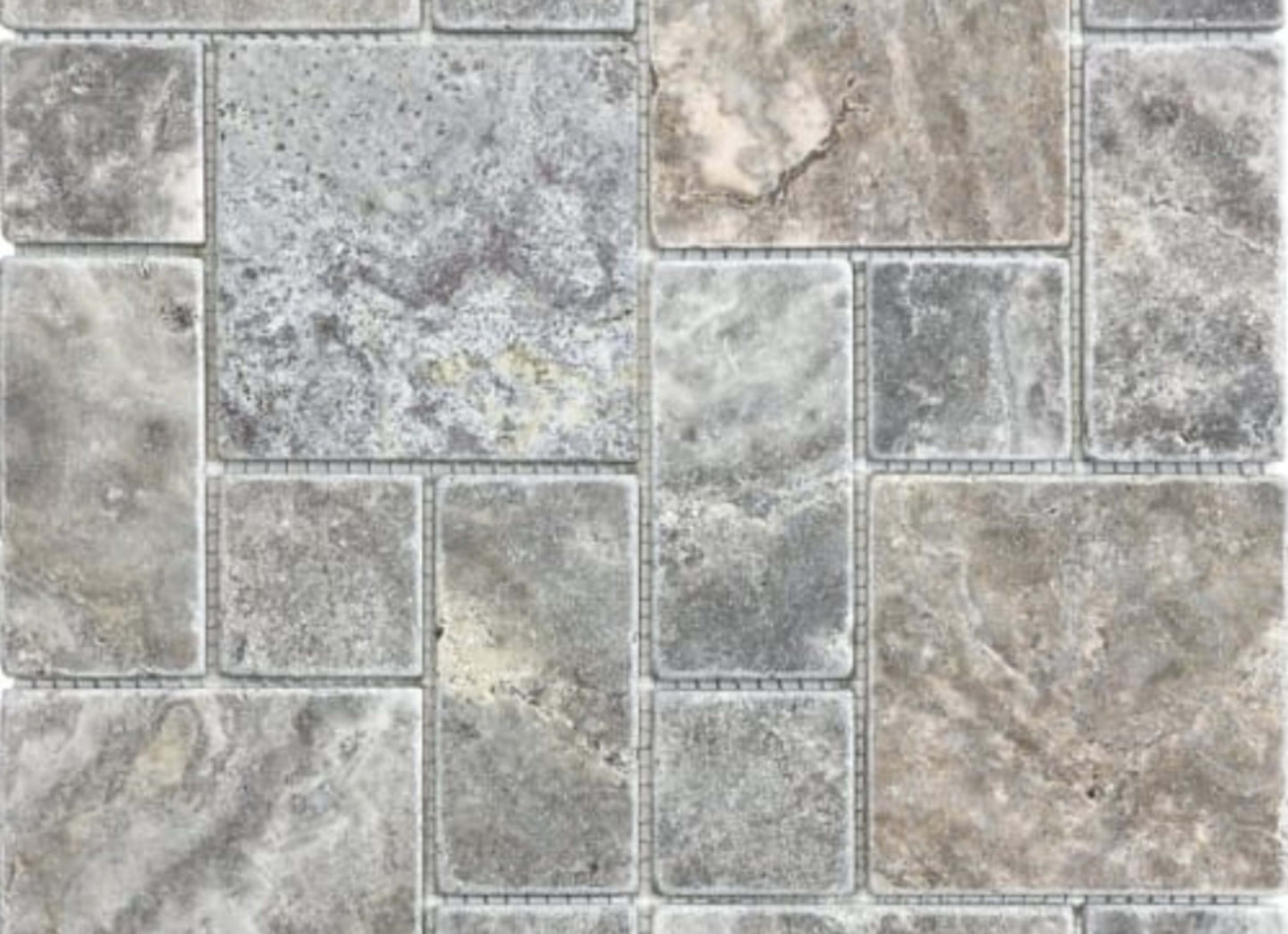 Silver Ash in Roman Pattern Tumbled