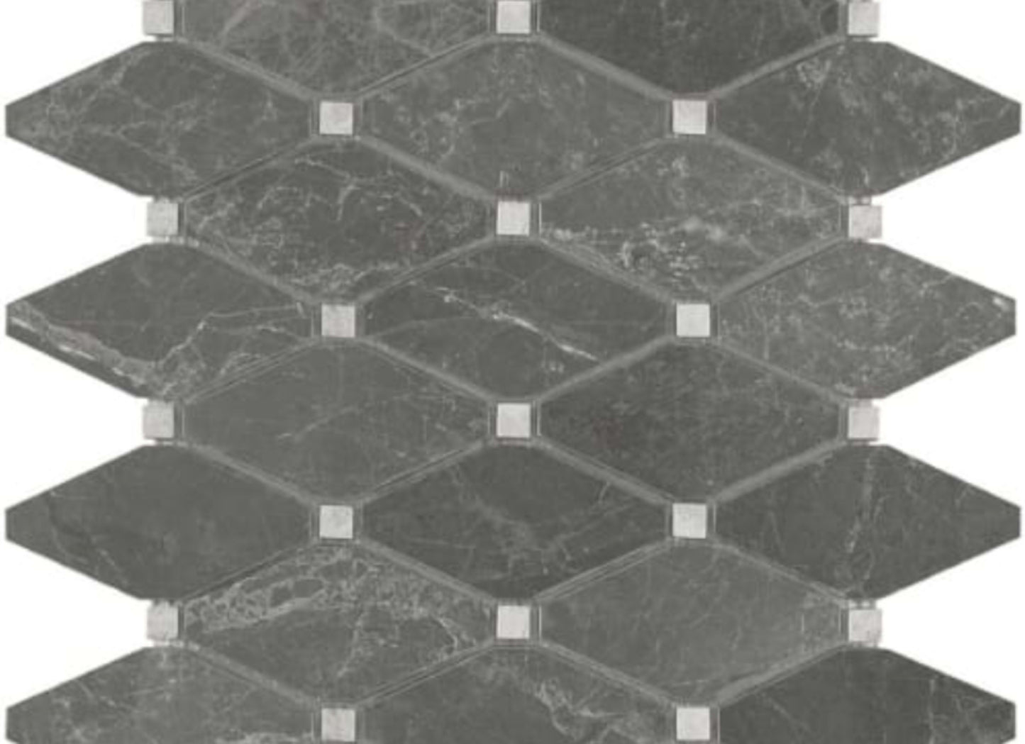 Stark Carbon in Clipped Diamond Polished Mosaics
