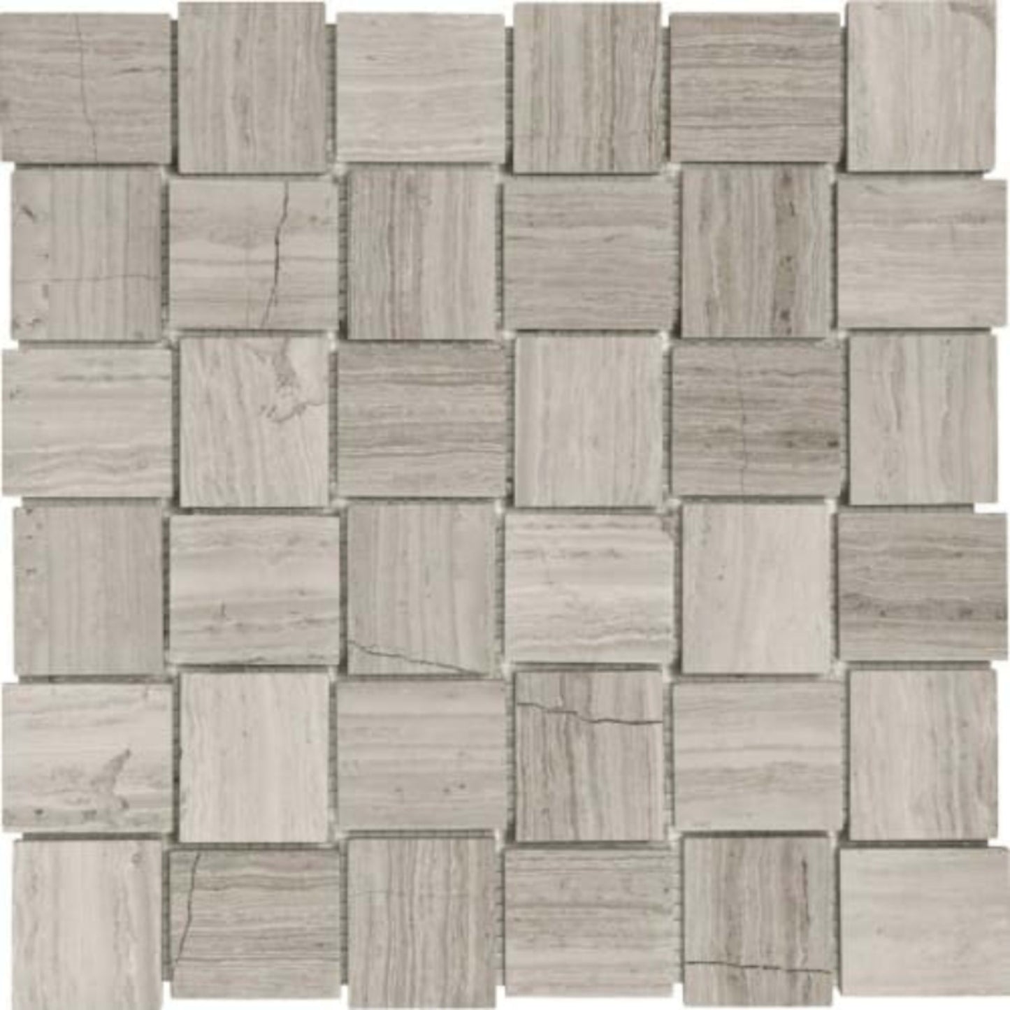 Strada Mist in 2x2 In Basketweave Polished Mosaics Natural Stone