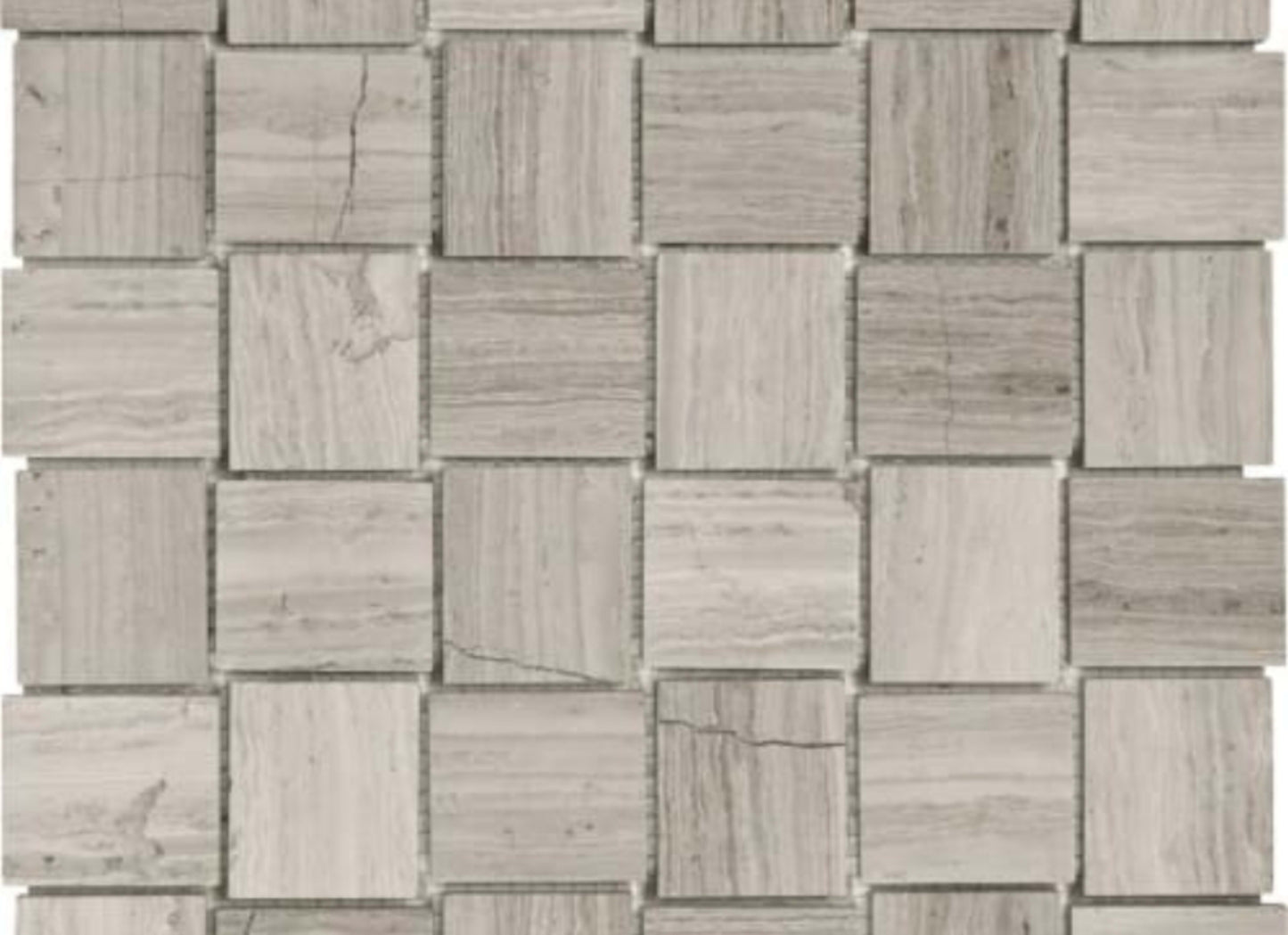 Strada Mist in 2x2 In Basketweave Polished Mosaics