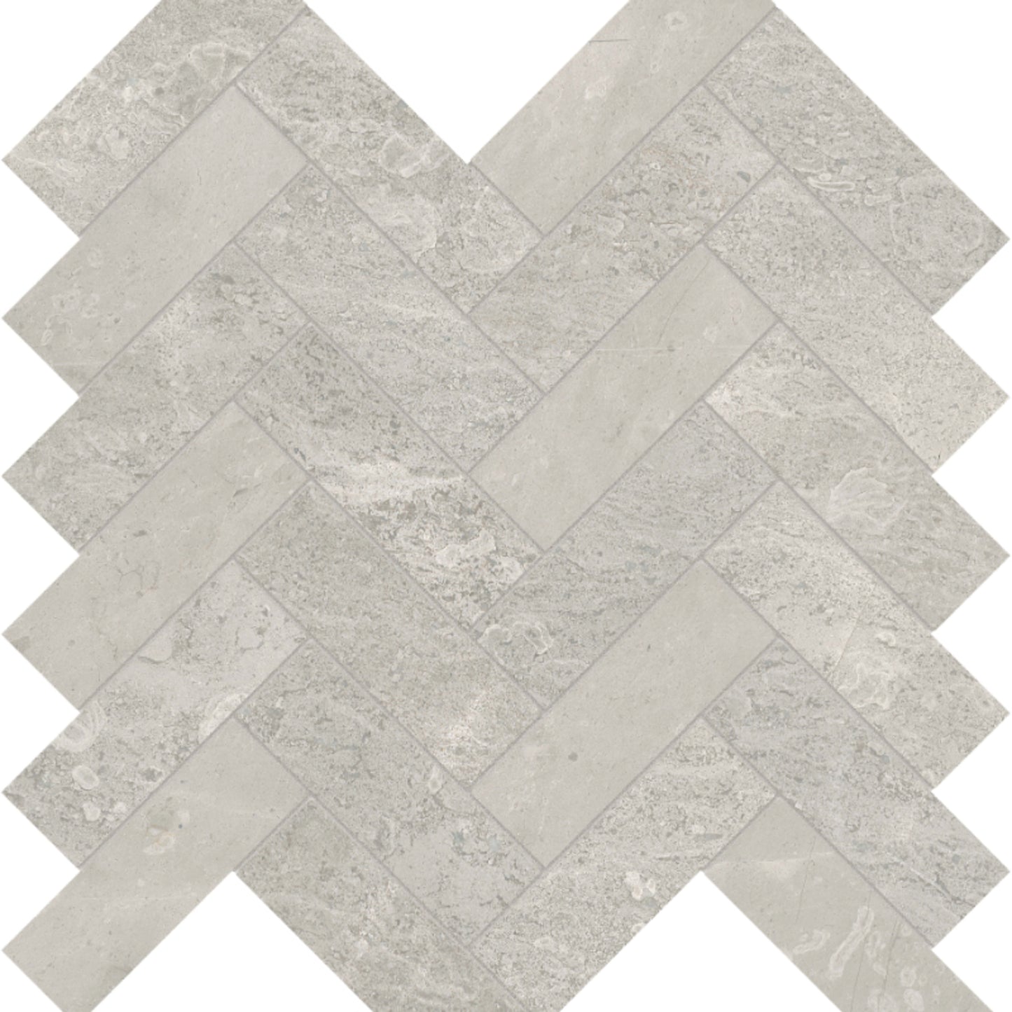 Anciano Grigio in Herringbone Mosaic Honed Natural Stone