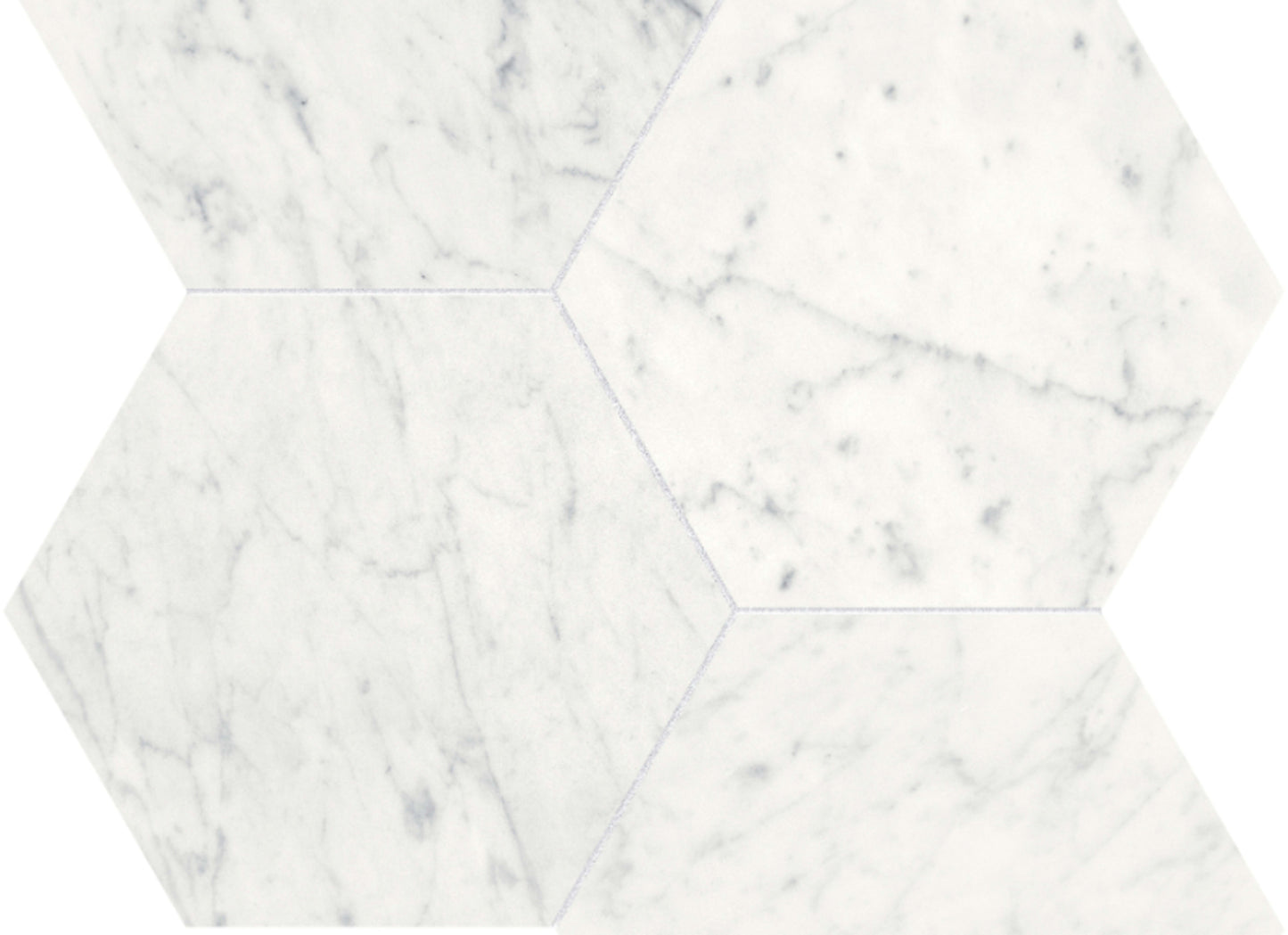 Eterna Bianco in Hexagon Mosaic 6in Honed