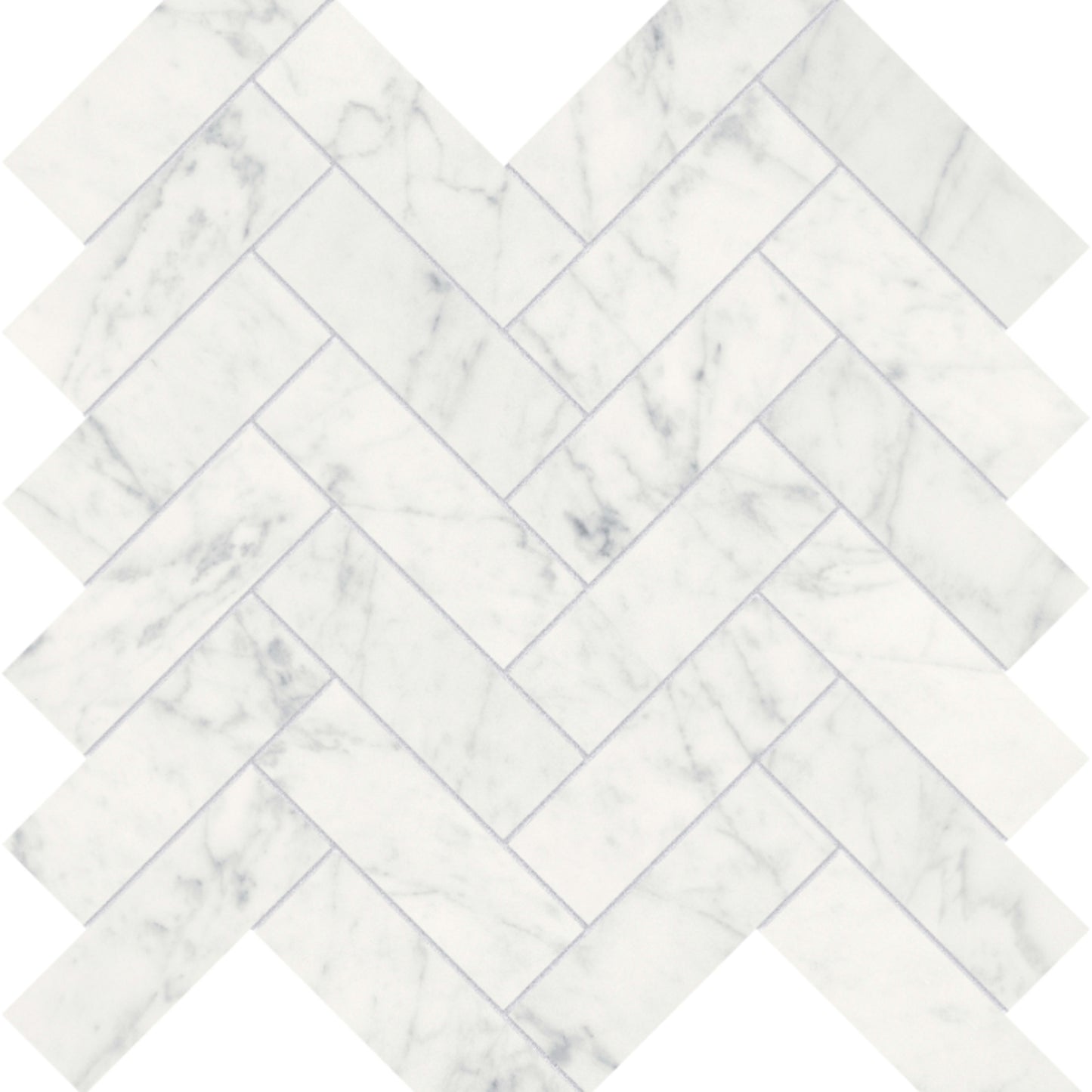 Eterna Bianco in Herringbone Mosaic Honed Natural Stone