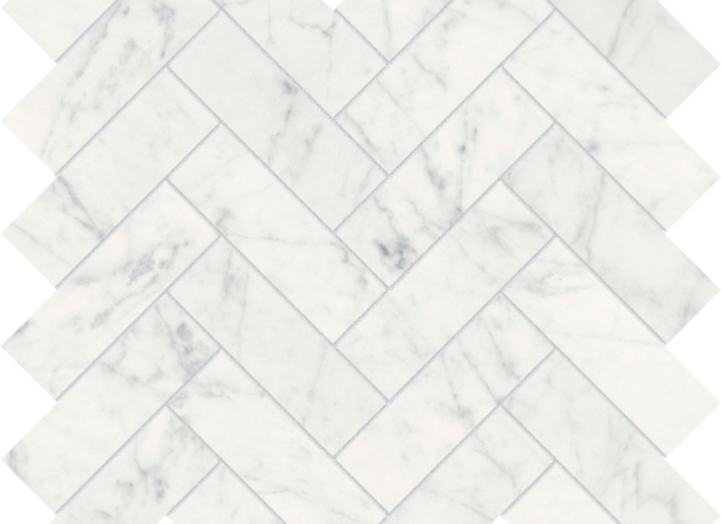 Eterna Bianco in Herringbone Mosaic Honed