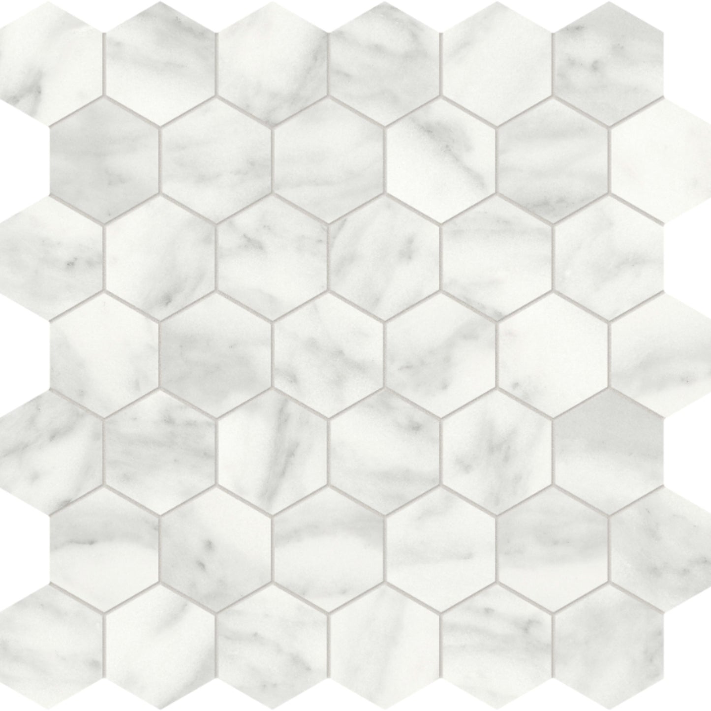 Cromo Bianco in Hexagon Mosaic Honed Natural Stone