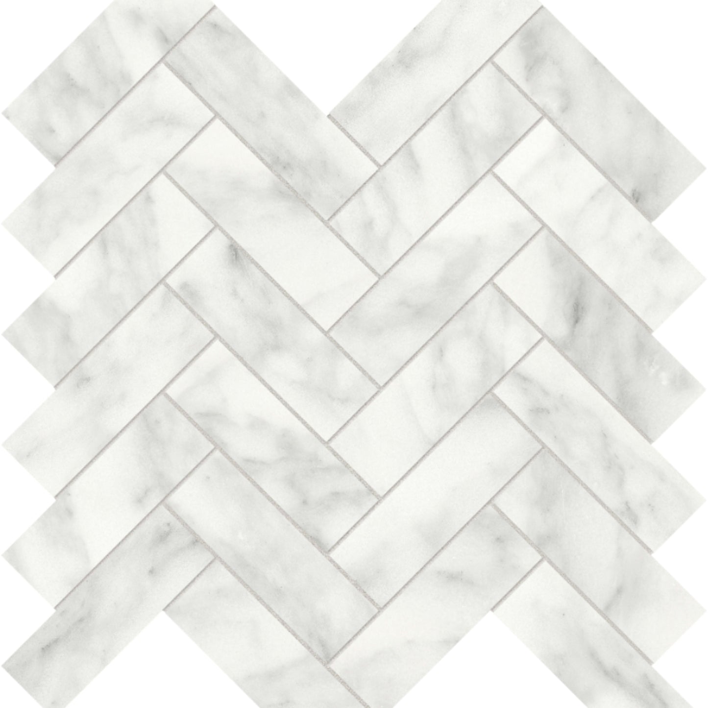 Cromo Bianco in Herringbone Mosaic Honed Natural Stone