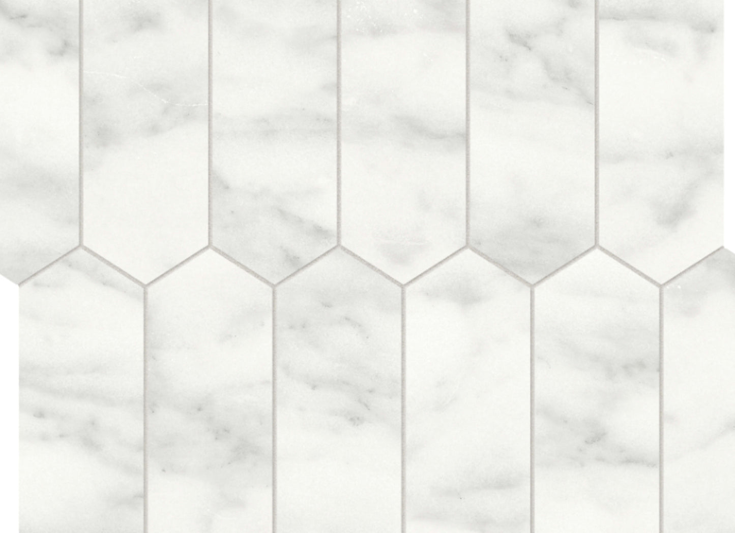 Cromo Bianco in Picket Mosaic Honed