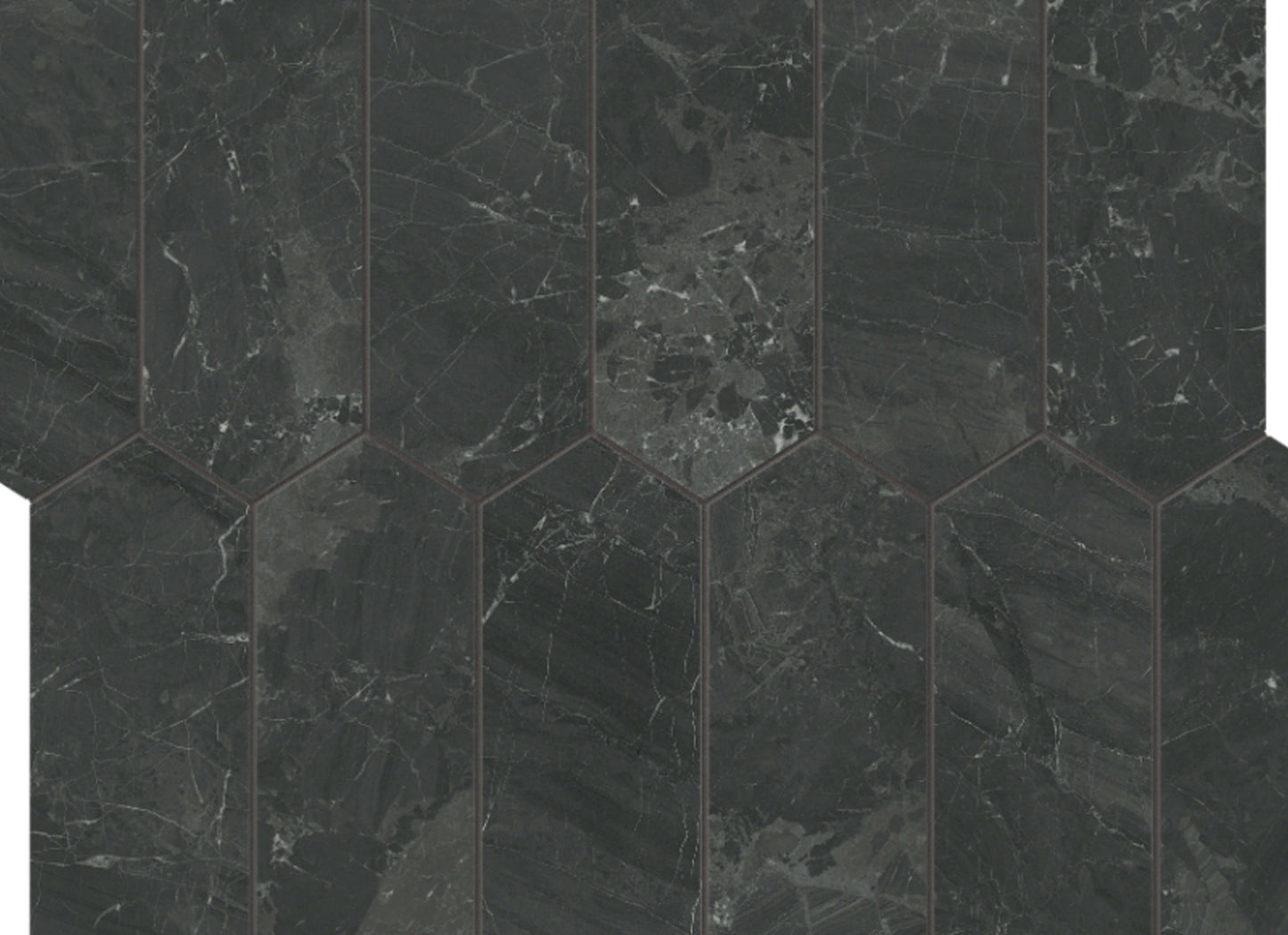 Galaxia Nero in Picket Mosaic Polished