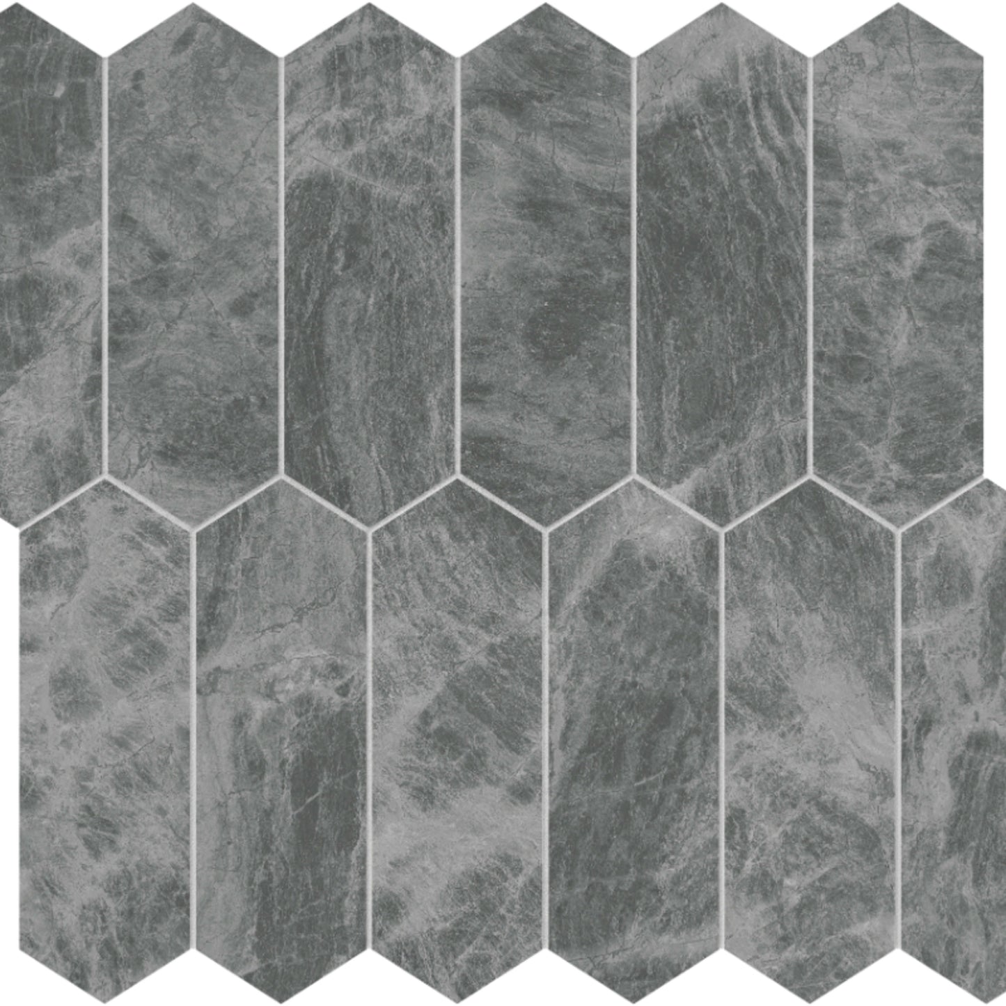 Gemma Mystique in Picket Mosaic Brushed Natural Stone