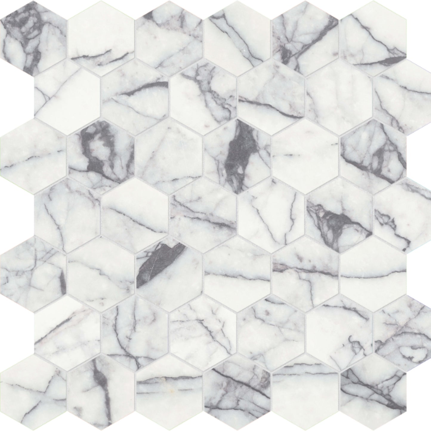 Lilac Volta in Hexagon Mosaic Honed Natural Stone
