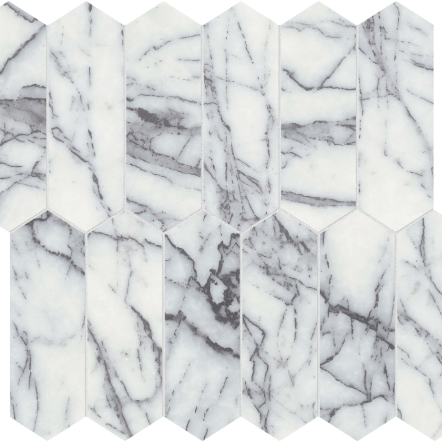 Lilac Volta in Picket Mosaic Honed Natural Stone