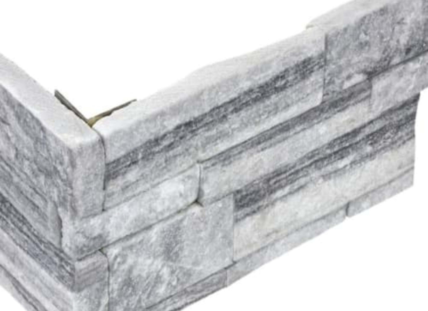 Ledger Stone in Nordic Crystal 6x18 Assembled Corner