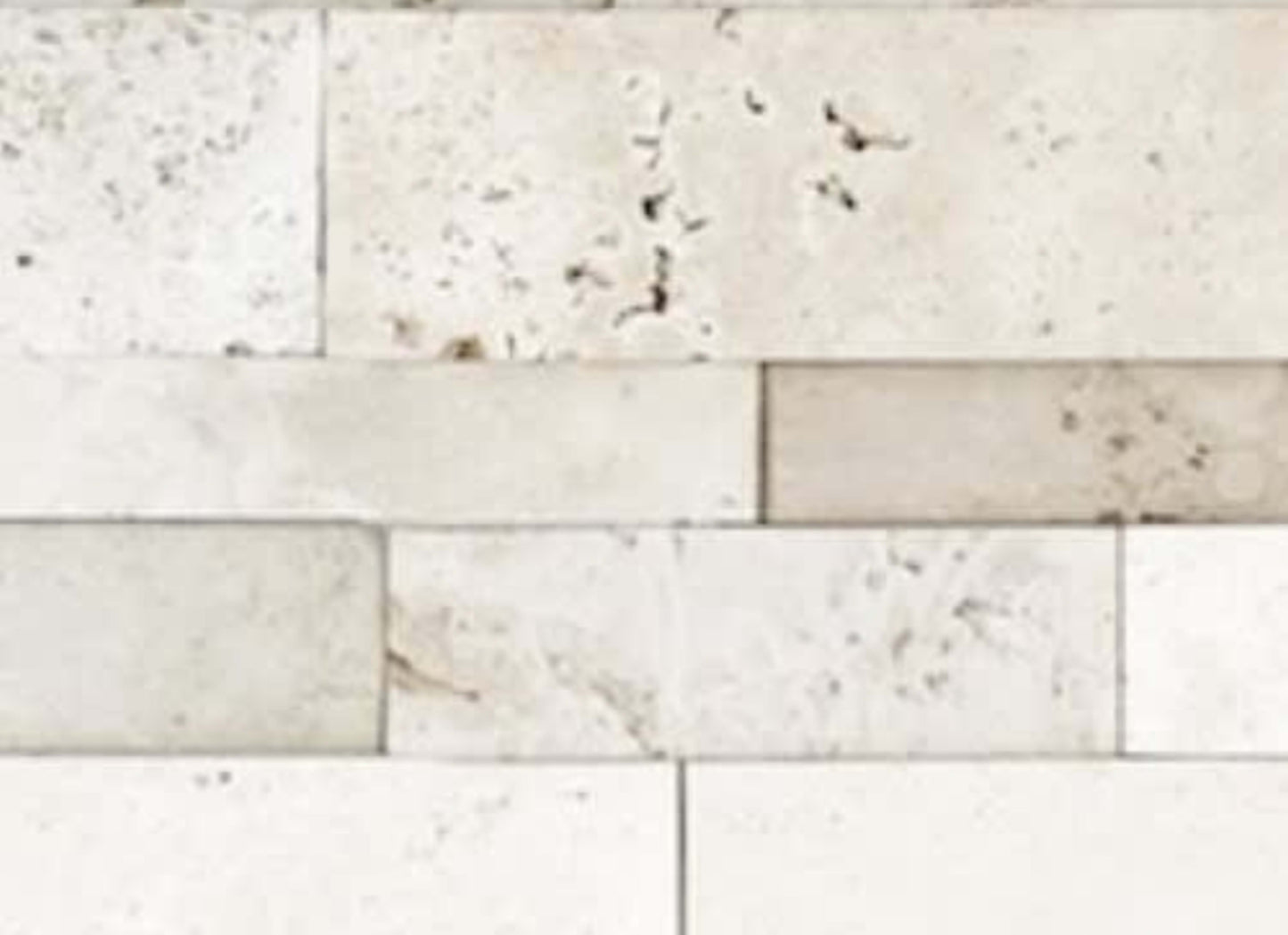 Ivory Travertine in Honed Cubics Cambria Strips