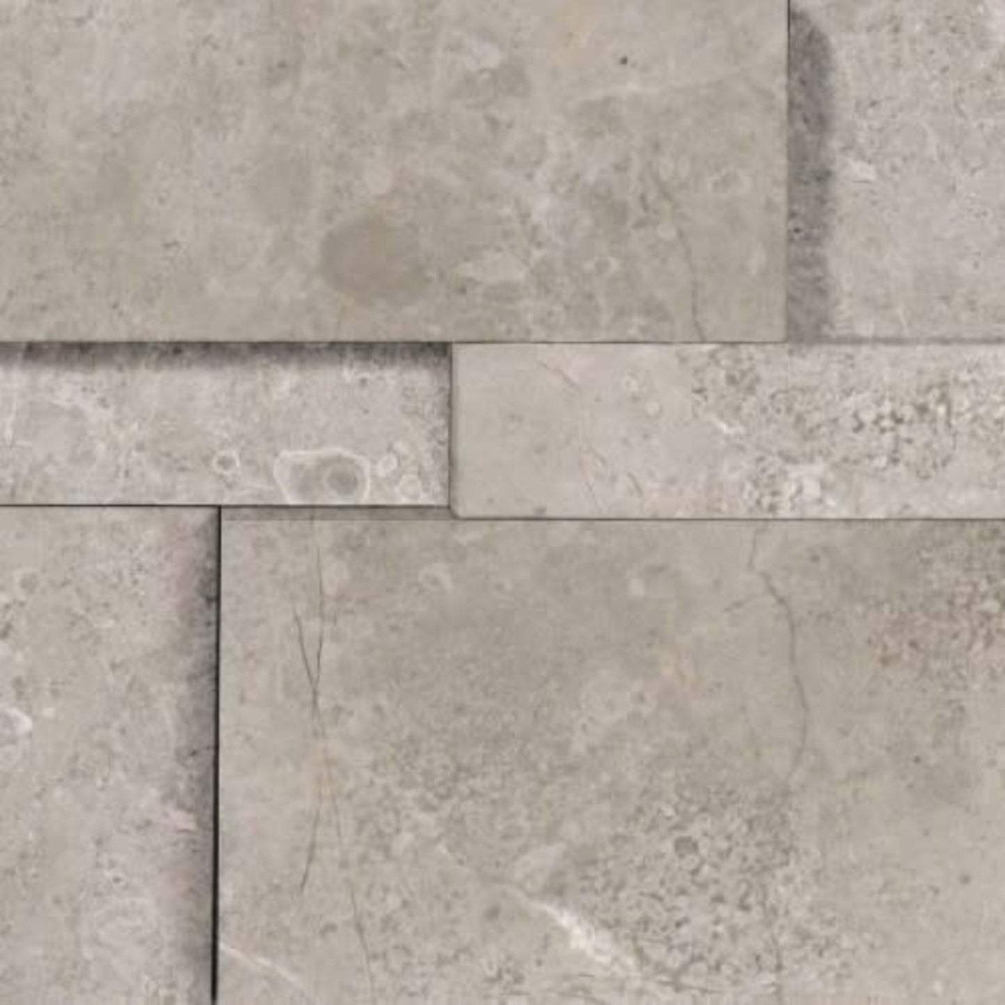Ritz Gray in Honed Cubics 6x24 Wall Panels Natural Stone