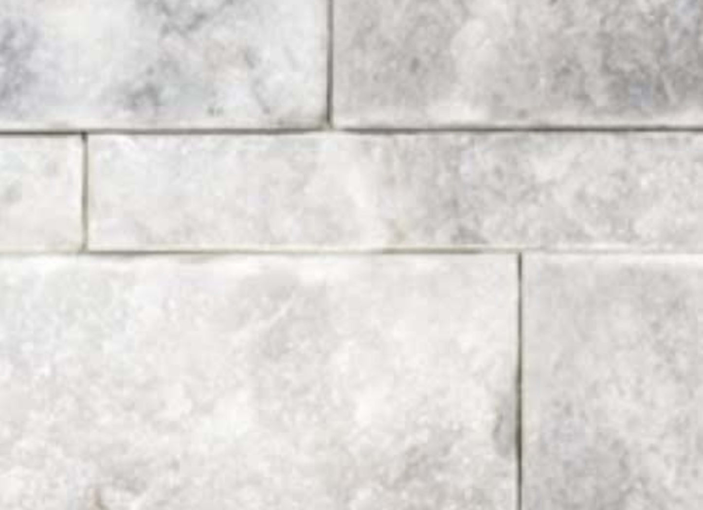 Splitface & Cubics in Bianco Venatino 6x24 Split Face Wall Panels