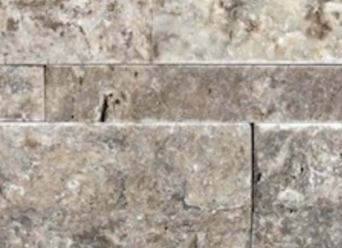 Splitface & Cubics in Silver Ash Veincut 6x24 Split Face Wall Panels