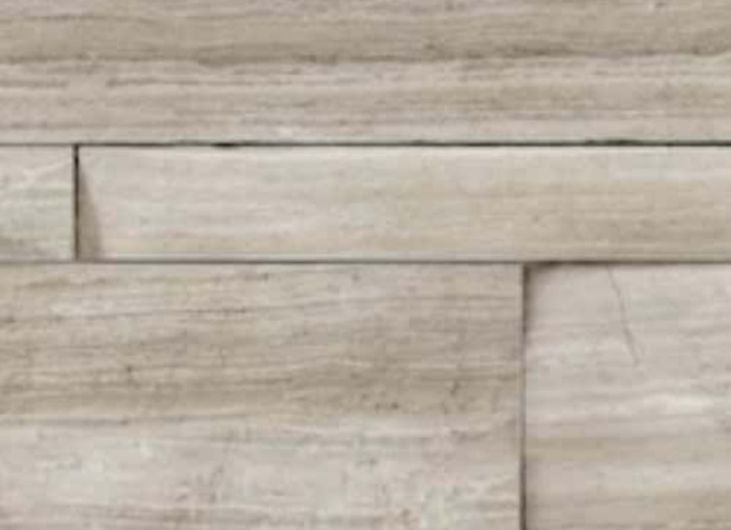 Splitface & Cubics in Strada Mist Veincut 6x24 Split Face Wall Panels