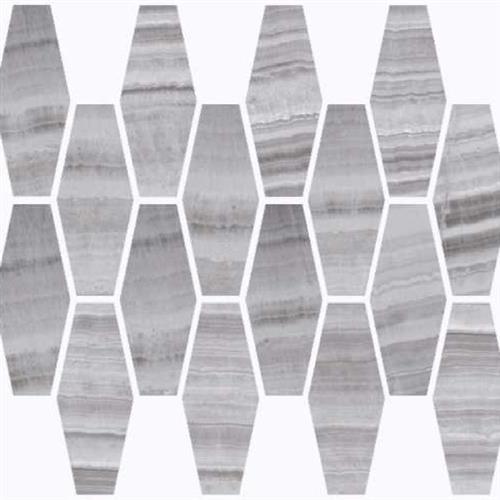 Onyx in Silver Polished - Elongated Hexagon Tile