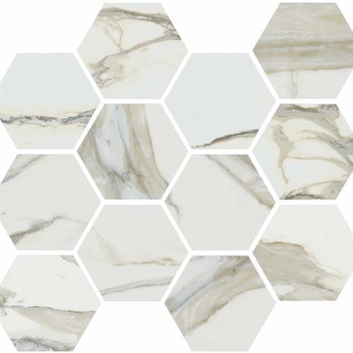 Stratus in Oro Natural - Hexagon Mosaic Tile