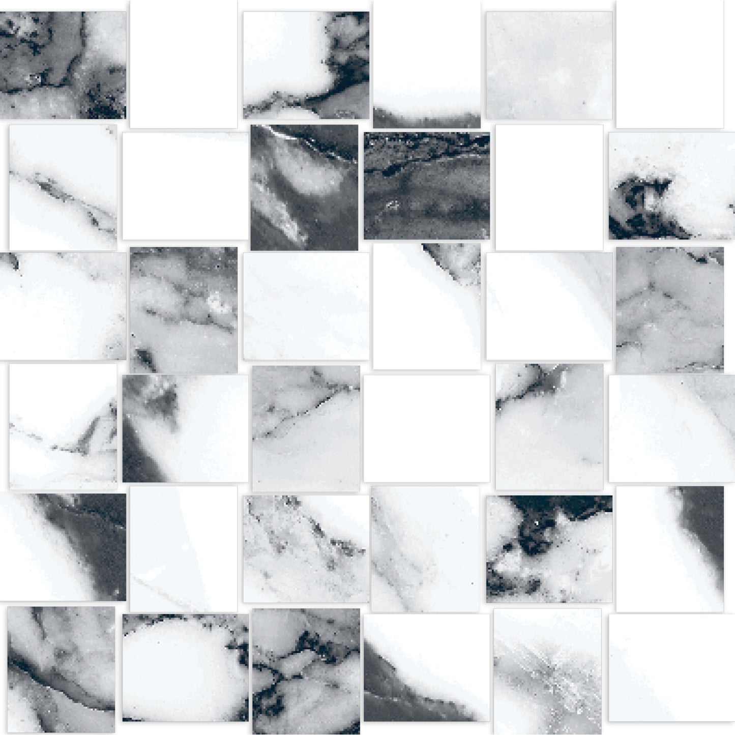 Crash in Blanco Natural - 12x12 Basketweave Tile