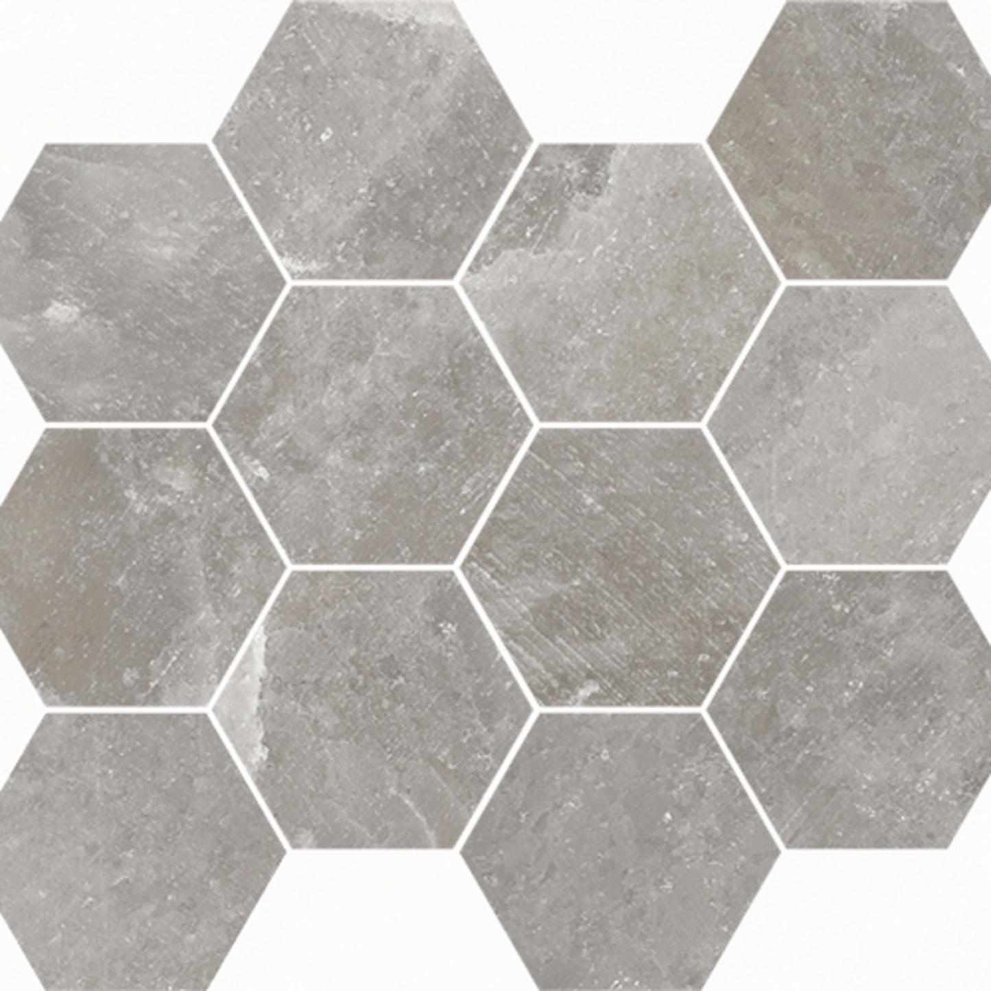 Salt Stone in Ash - Hexagon Tile