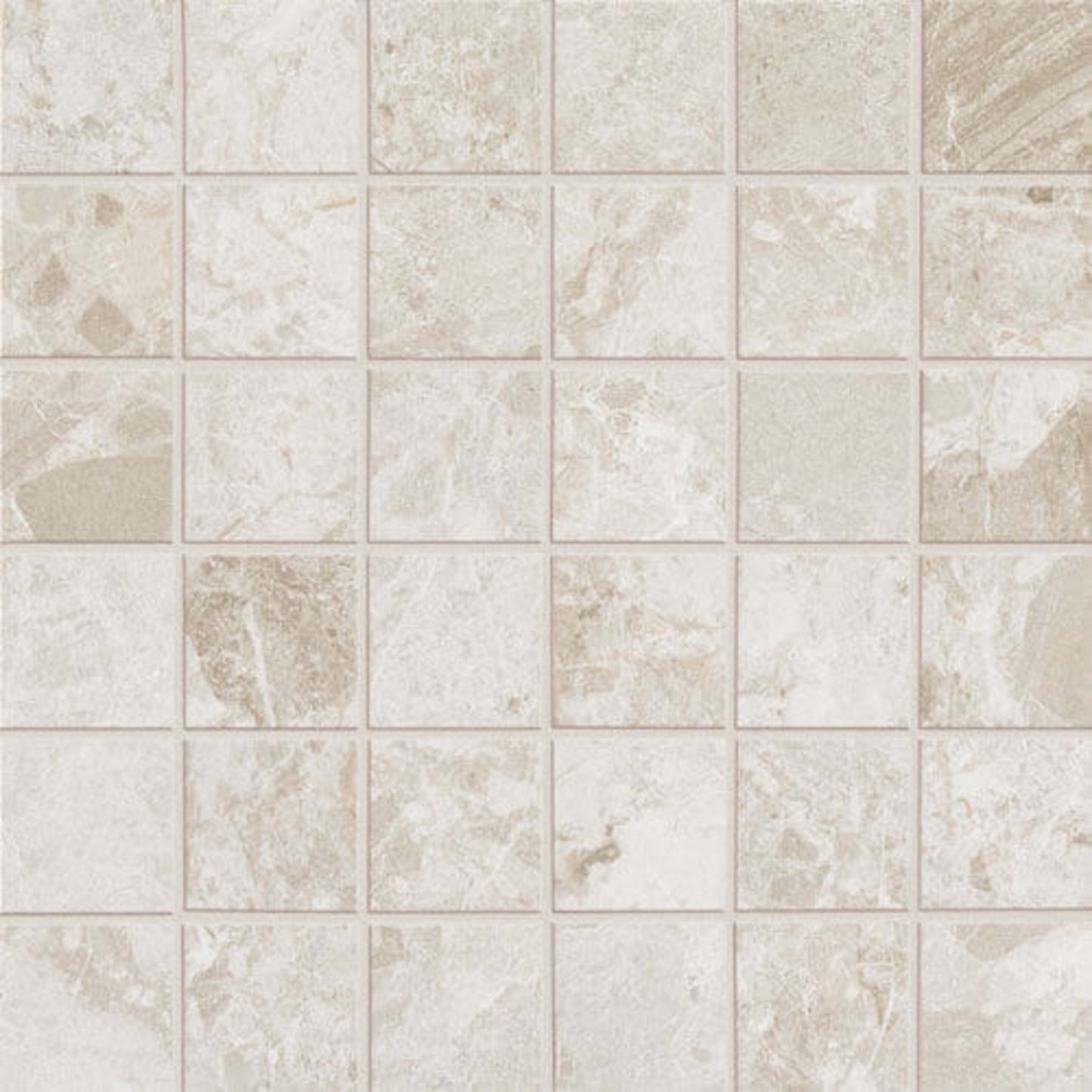 Mun in White - Mosaic Tile