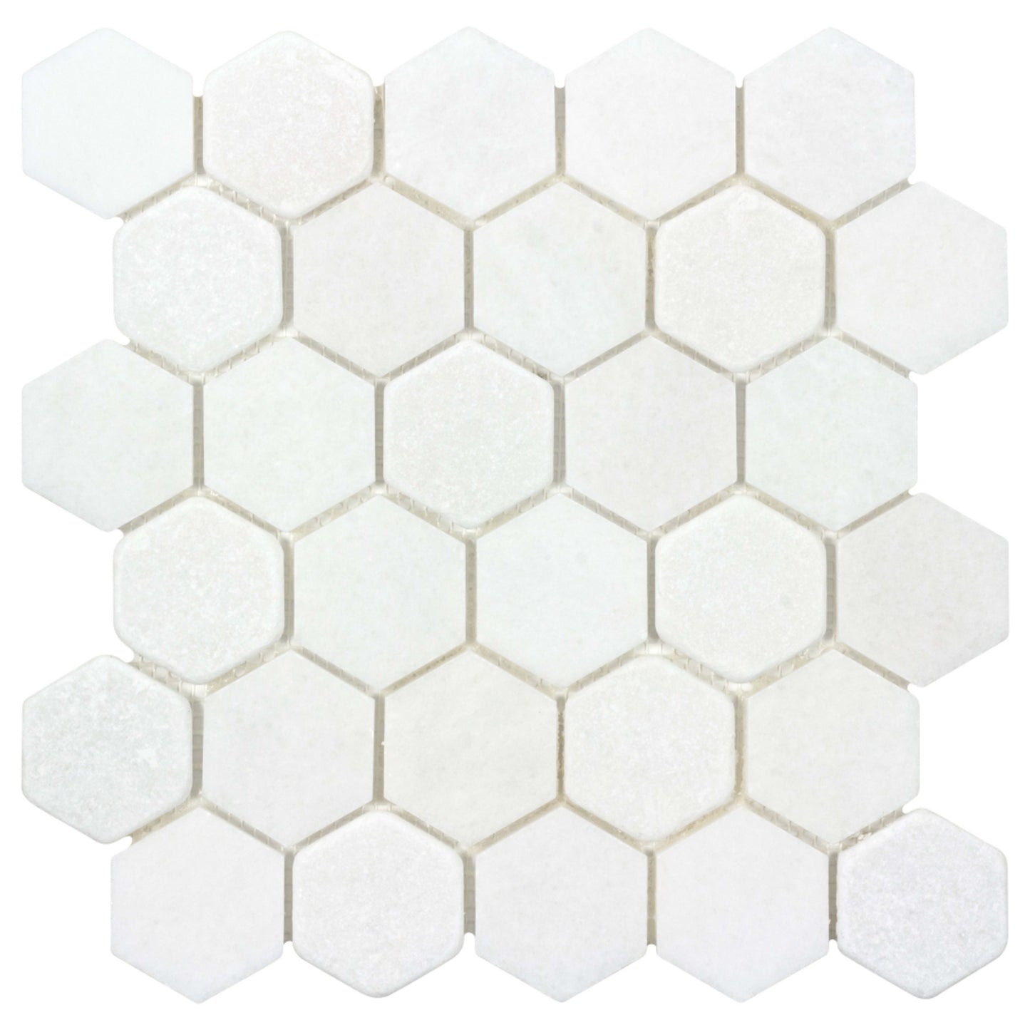 The Finish Line in Hive Regency White Natural Stone