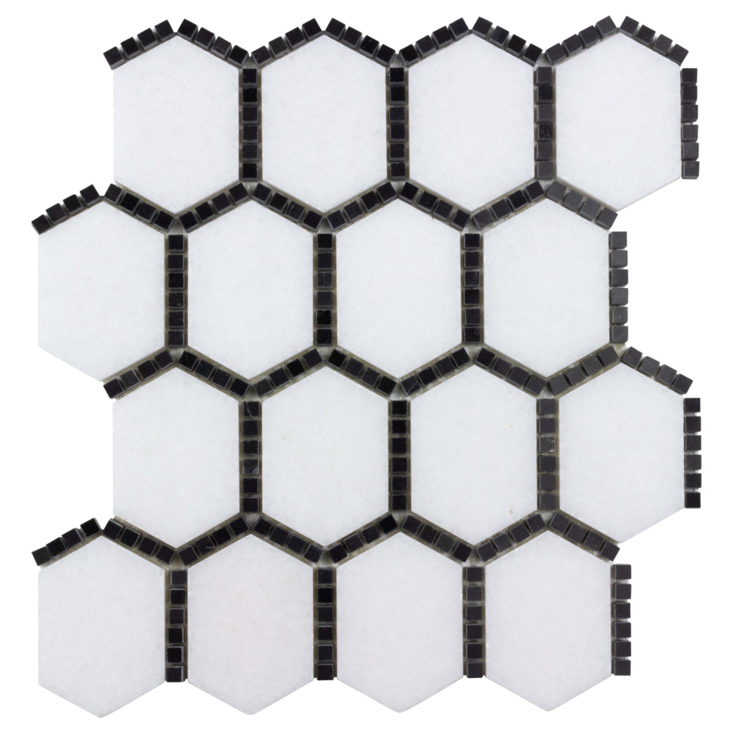 The Finish Line in Jeweled Hex Sable Black Natural Stone