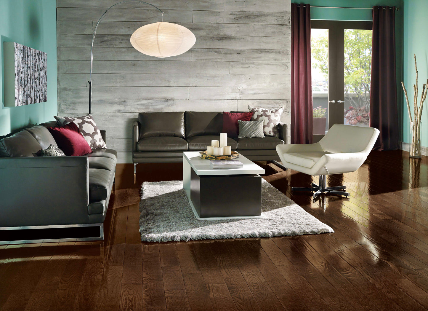Prime Harvest Red Oak Solid in Cocoa Bean 5" - High Gloss