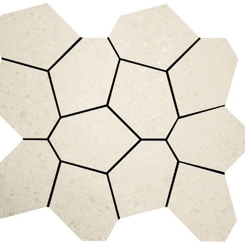 Alaska in Bone Mosaic 13"x15" Polygon