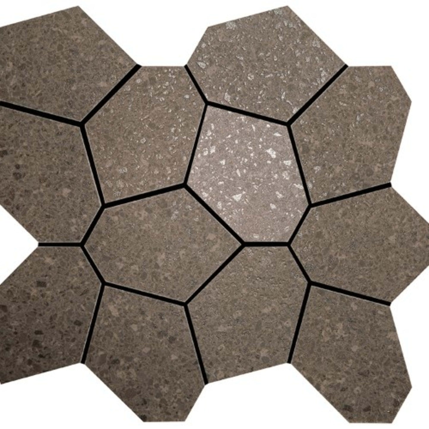 Alaska in Mink Mosaic 13"x15 "polygon Tile