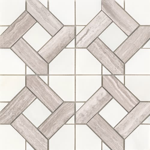 Alluro in Mini Manor Cream 12" X 12"
